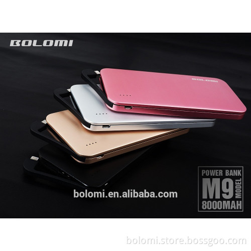 Aluminum alloy micro usb power bank/portable battery charge